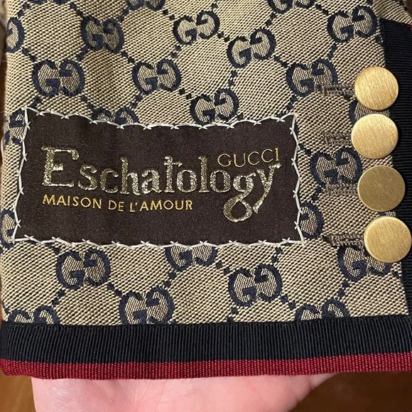 ****SOLD****   GUCCI GG canvas suit/paste blue - Picture 7 of 17